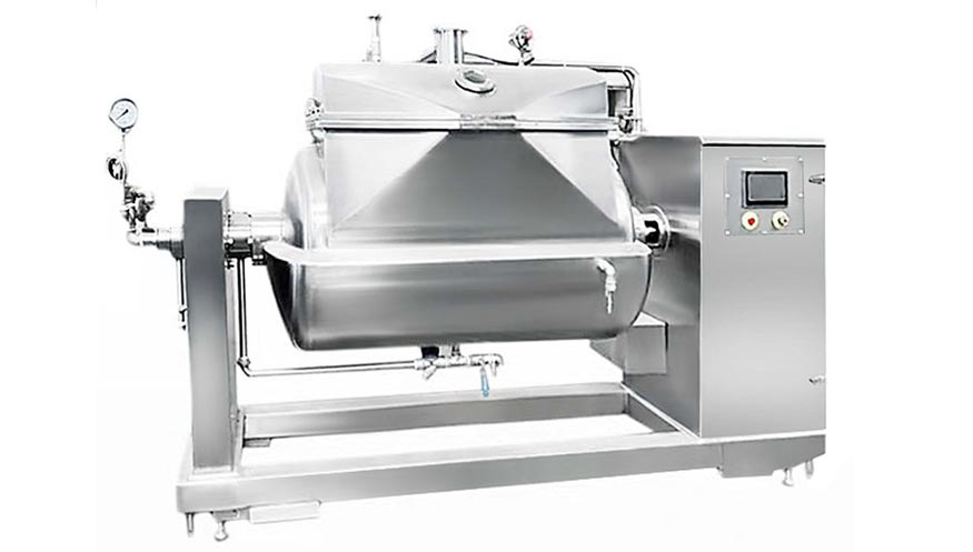 卧式真空蒸汽搅拌炒锅